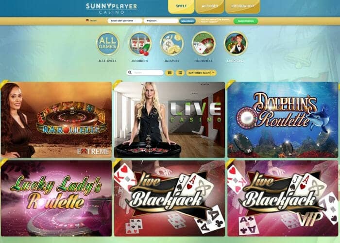 sunnyplayer live casino klein