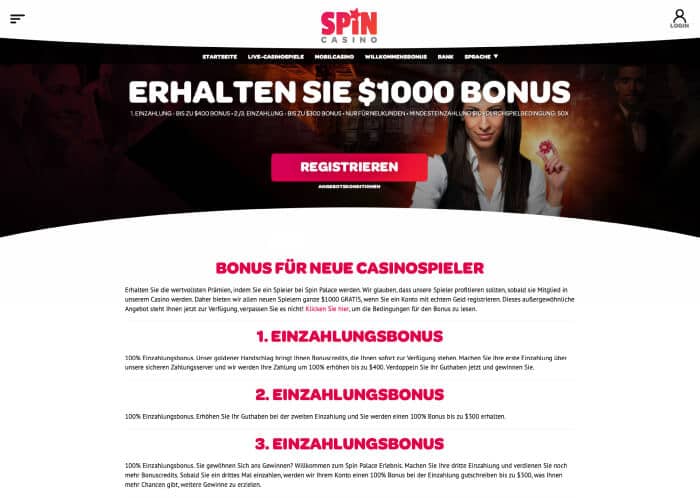 spinpalace spiele klein