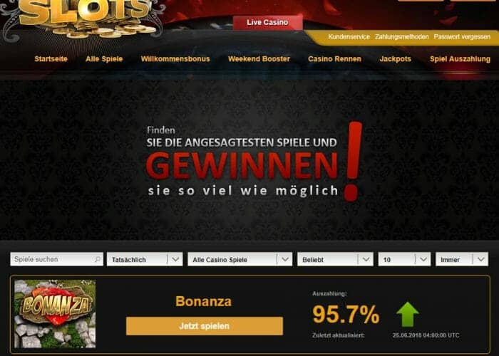 videoslots casino auszahlungsquoten klein