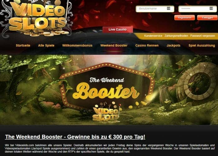 videoslots casino weekend booster klein