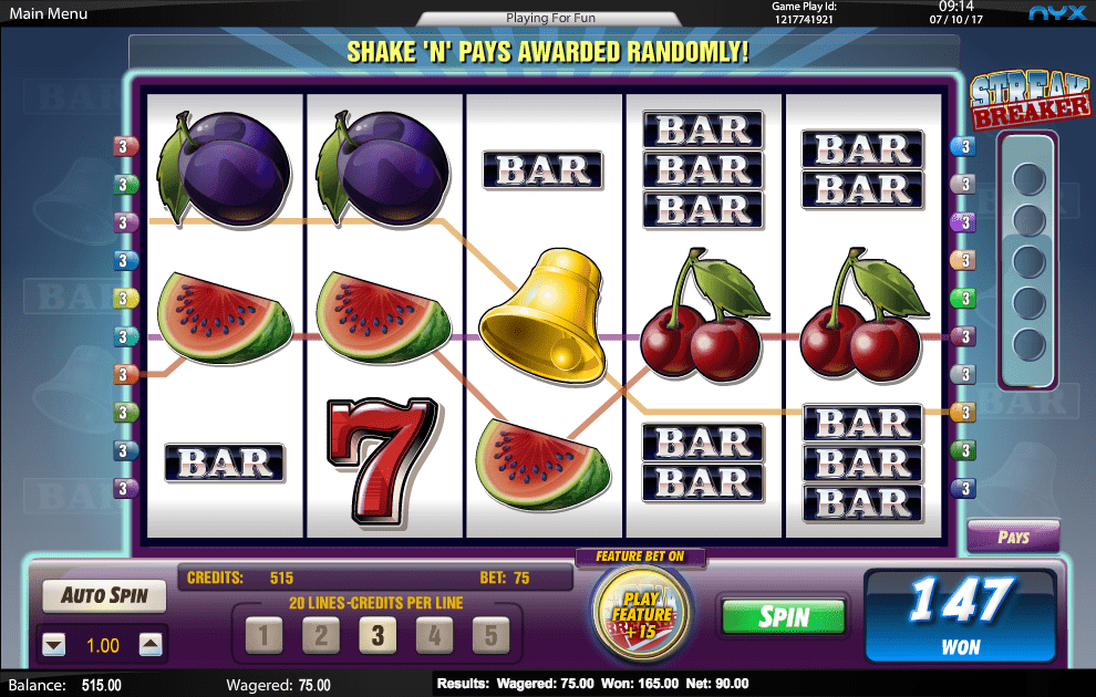 Bonus Features on Amaya’s Bars and Bells.Occasionally you’ll find a ‘Shake’N’Pays’ award which is a random reward.You’ll see a symbol tumble from the top of the reels to the bottom and find an award of between 20 and 5, credits coming your way.The scatter symbol shows the title of the slot and this appears on reels 2, 3 and. Jul 07, · Bars and Bells slot online was done especially for true fans of nostalgic Las Vegas casino experiences.They will adore the Amaya Gaming’s casino game with a mix of the best of classic Vegas slots and the best in modern free slot machine.But it can be called fruit slot.Music and themed symbols are reflective of a simpler time.