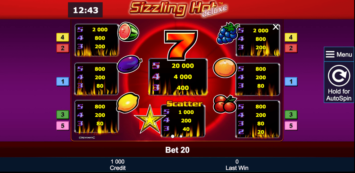 Sizzling Hot Deluxe Screenshot 2
