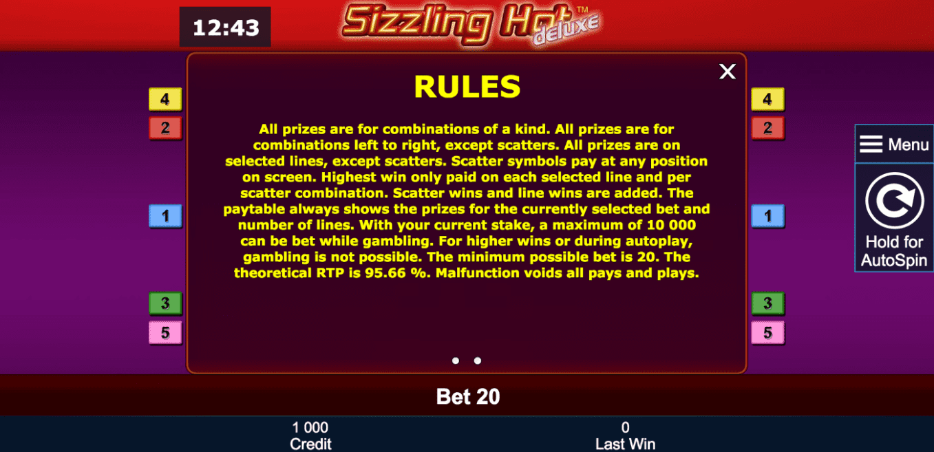 Sizzling Hot Deluxe Screenshot 4