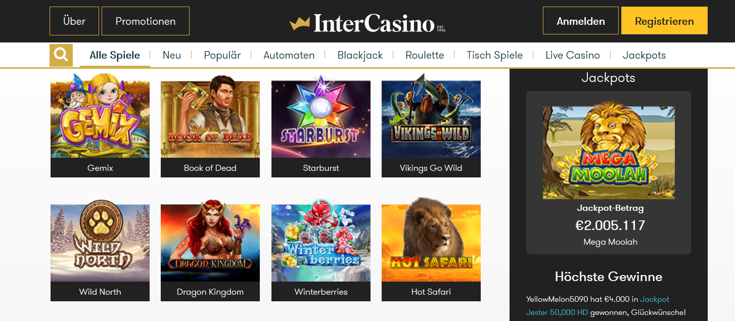 intercasino-spiele